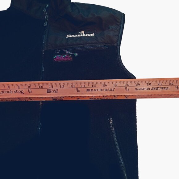 Steamboat Black Fleece Vest With Zippered Pockets Medium - Picture 5 of 7